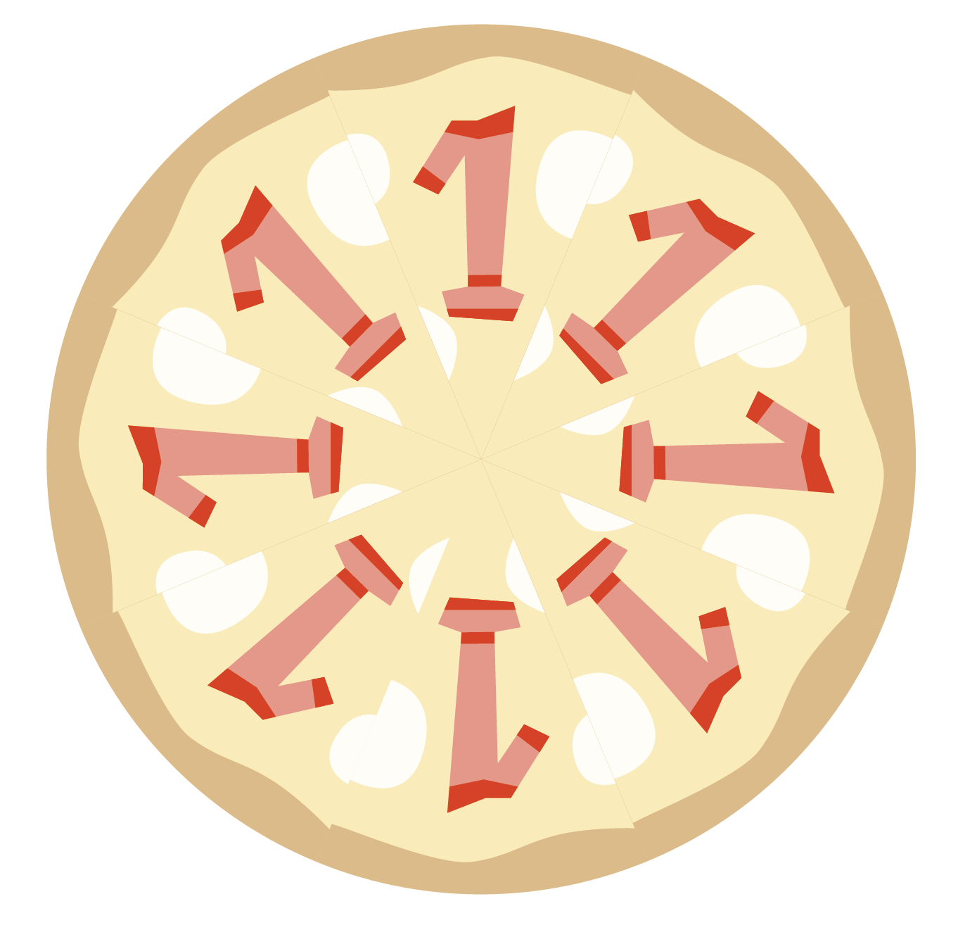 ベーコンだけの攻めたピザ